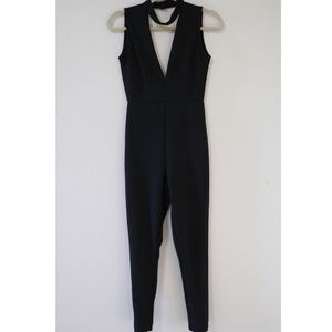 Black sleeveless jumpsuit
